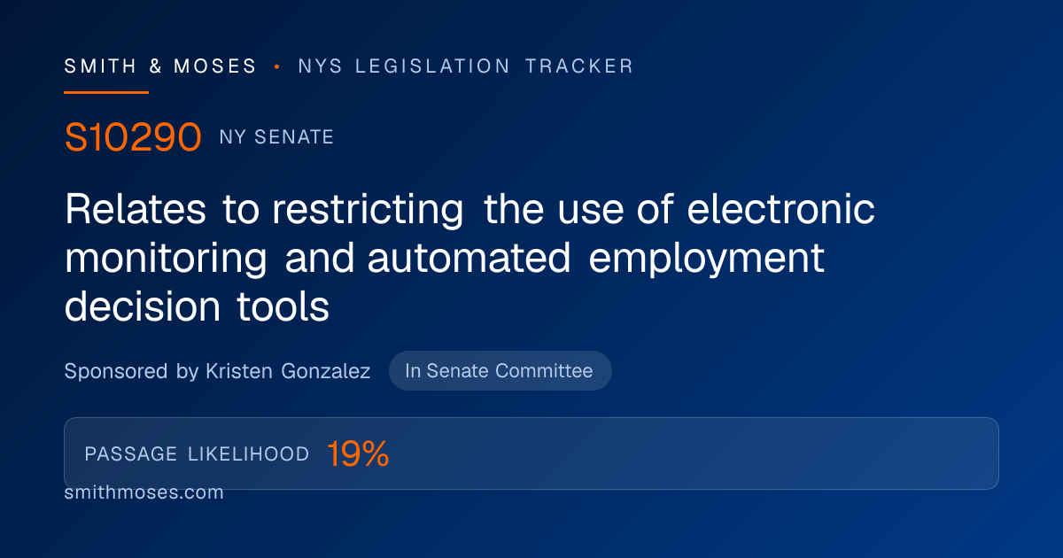 S10290 | Relates to restricting the use of electronic monitoring and ...